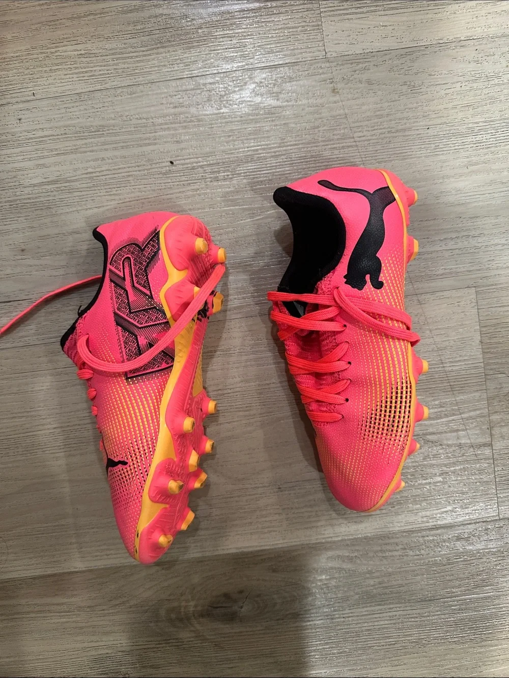 Puma Future Neon Coral/Black Soccer Cleats